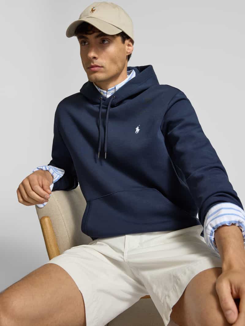 Polo Ralph Lauren Hoodie met labelstitching en kangoeroezak