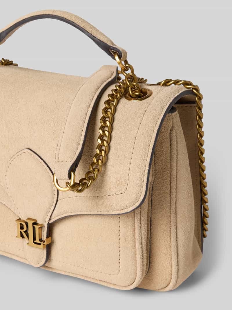 Lauren Ralph Lauren Handtas van runderleer met labelapplicatie model 'BRADLEY'