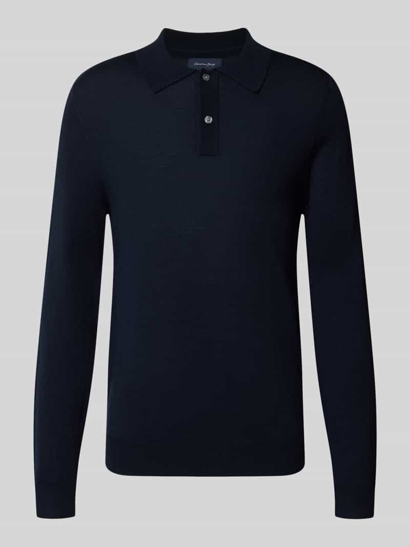 Regular fit poloshirt van wolmix