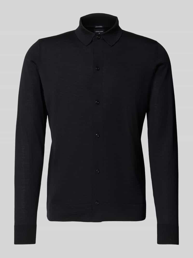Strellson Regular fit gebreid jack van zuivere scheerwol model 'MAREK'