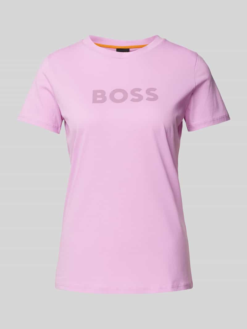 Boss Orange T-shirt met labelprint model 'Elogo'