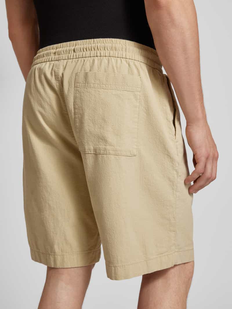 Calvin Klein Jeans Regular fit bermuda met tunnelkoord model 'TEXTURED'