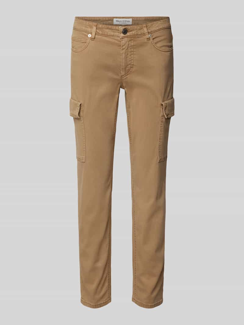 Marc O'Polo Slim fit cargobroek van lyocellmix met fluweelzacht oppervlak model 'LULEA'