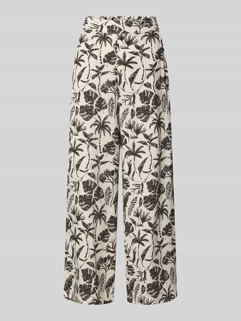 Jake*s Collection Wide leg stoffen broek met steekzakken