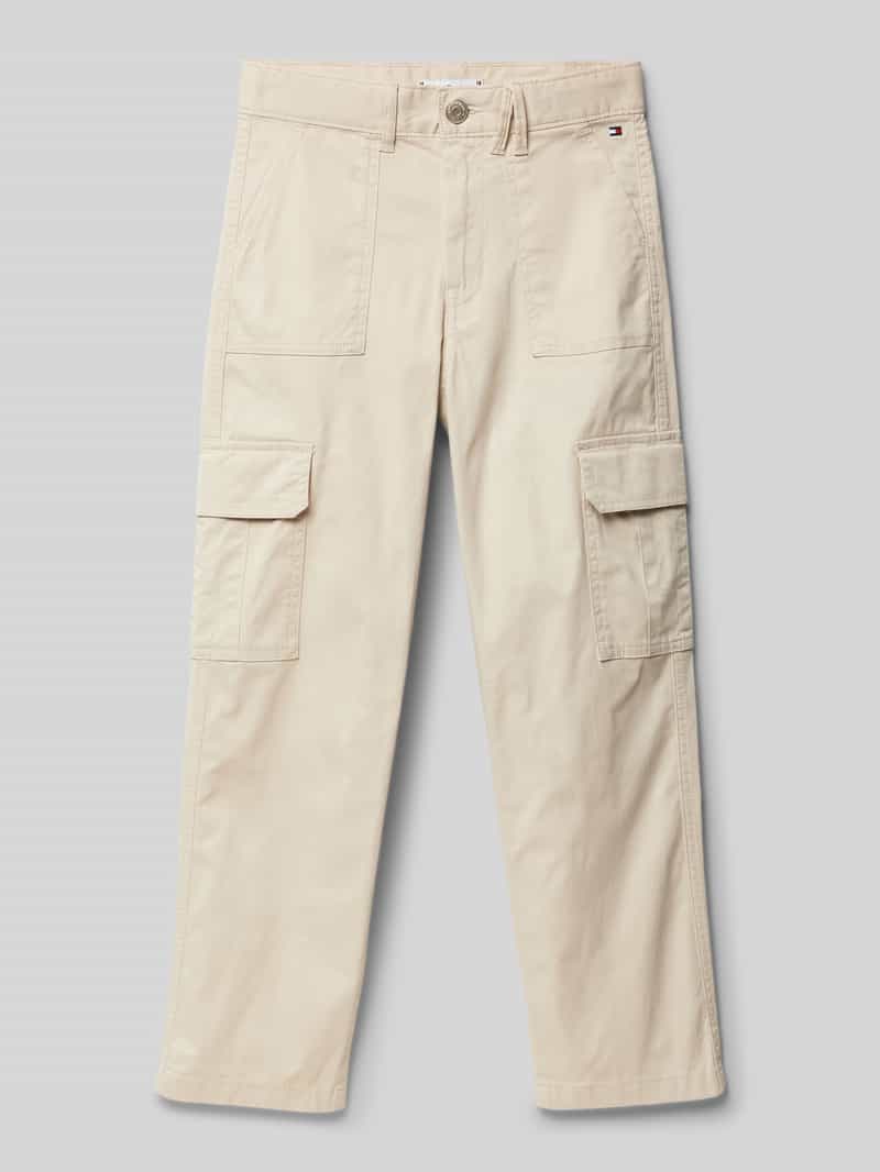 Tommy Hilfiger Teens Straight leg cargobroek met logostitching model 'UTILITY'