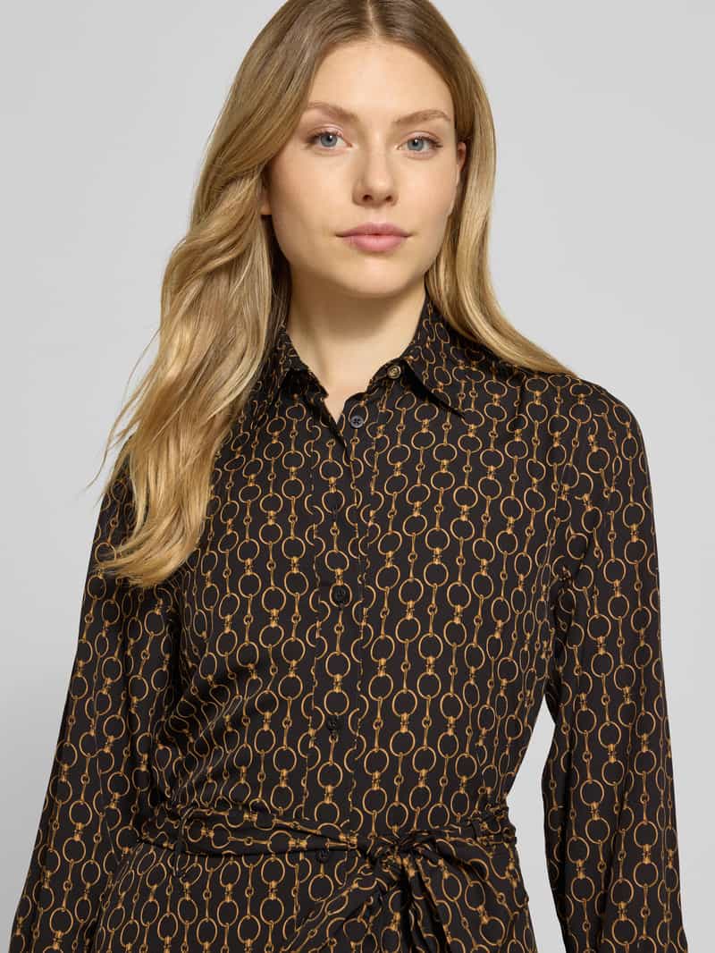 Lauren Ralph Lauren Knielange overhemdjurk met strikceintuur model 'KARALYNN'