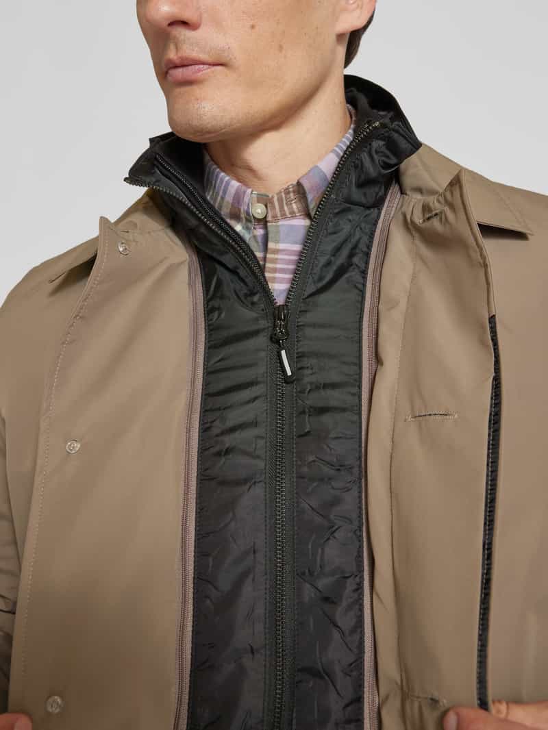 lindbergh Lange jas met opstaande kraag en steekzakken