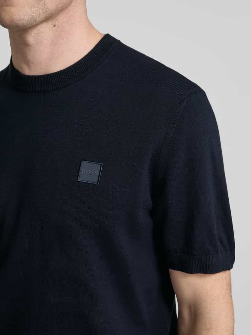 Boss Orange T-shirt met labelbadge model 'Kanache'