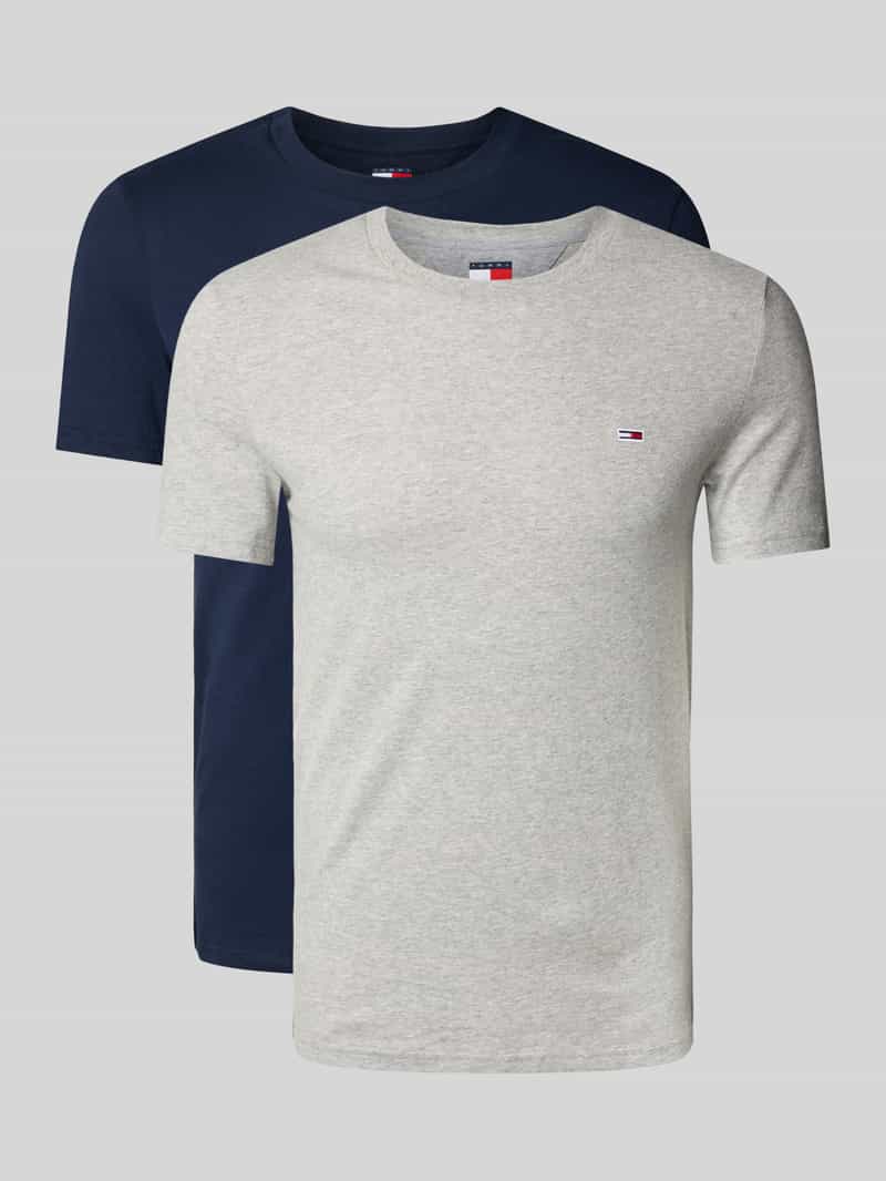TOMMY JEANS Shirt met ronde hals TJM XSLIM 2PACK JERSEY TEE EXT (Set van 2)