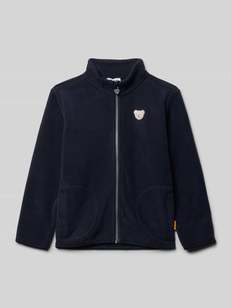 Steiff Regular fit fleecejack met logostitching