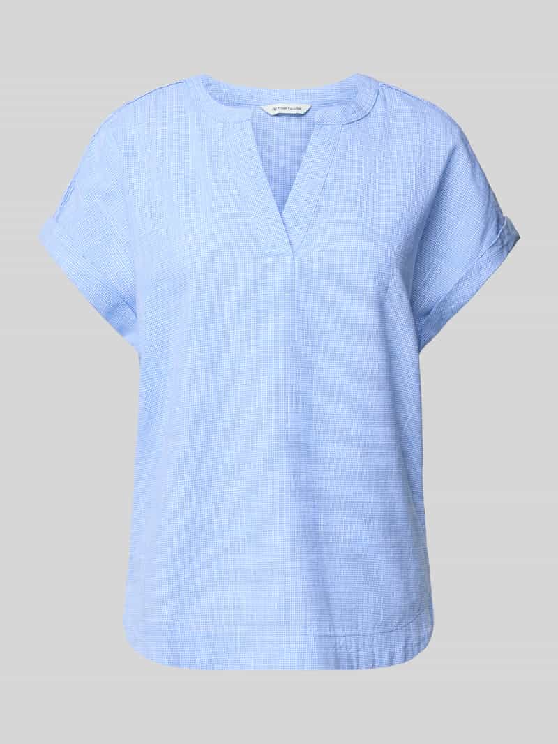 Tom Tailor Blouse met korte mouwen in tuniek-stijl, geruit