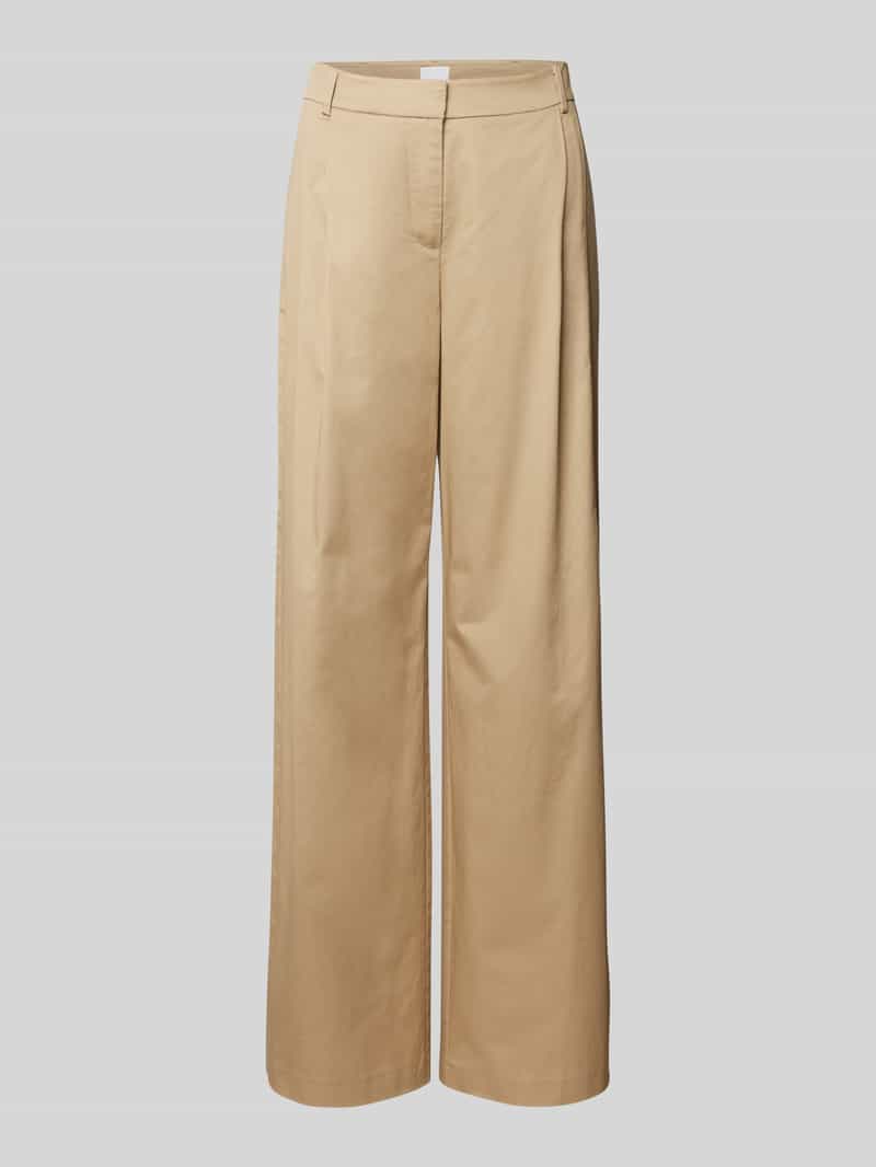 Jake*s Collection Wide leg bandplooibroek en riemlussen