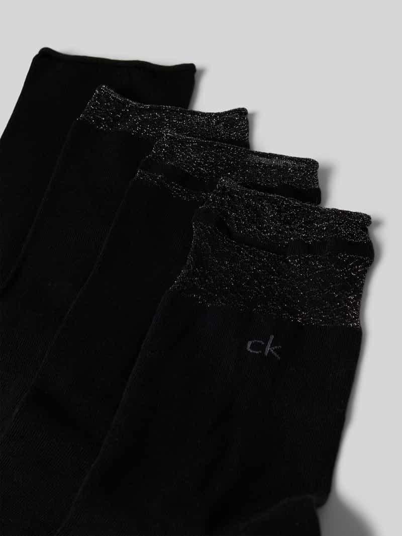 CK Calvin Klein Sokken met effectgaren in een set van 4 paar modell 'LUREX'