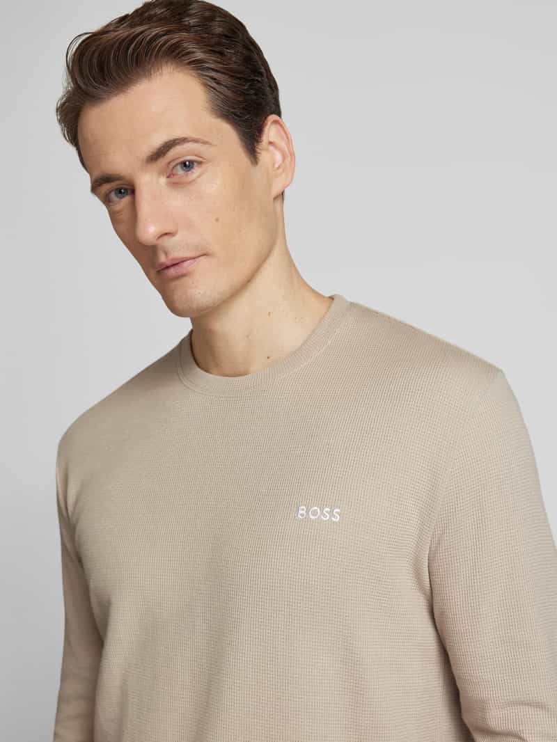 Boss Shirt met lange mouwen en labelstitching