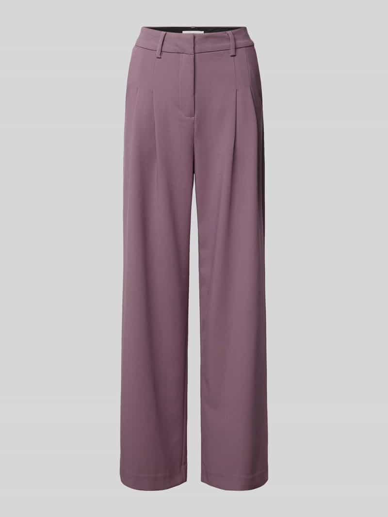 MSCH Copenhagen Wide leg stoffen broek met bandplooien model 'Mirabelle Michelle'