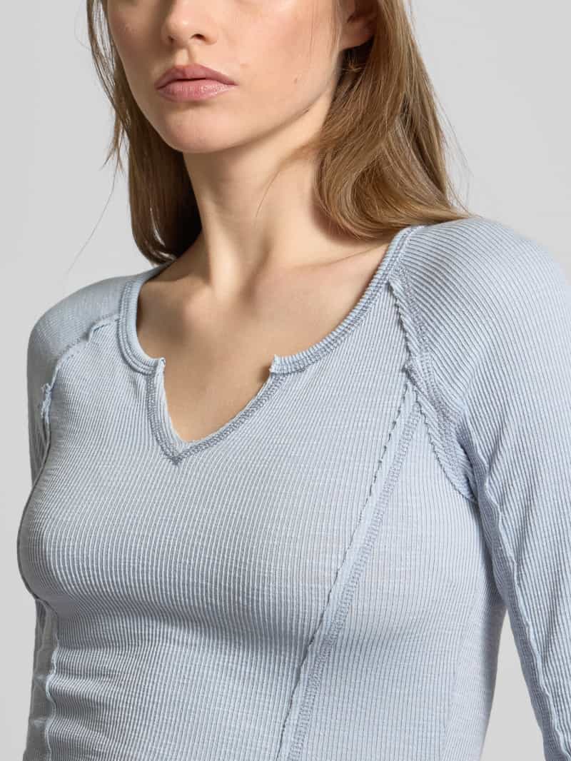 Guess Jeans Kort shirt met lange mouwen en V-hals