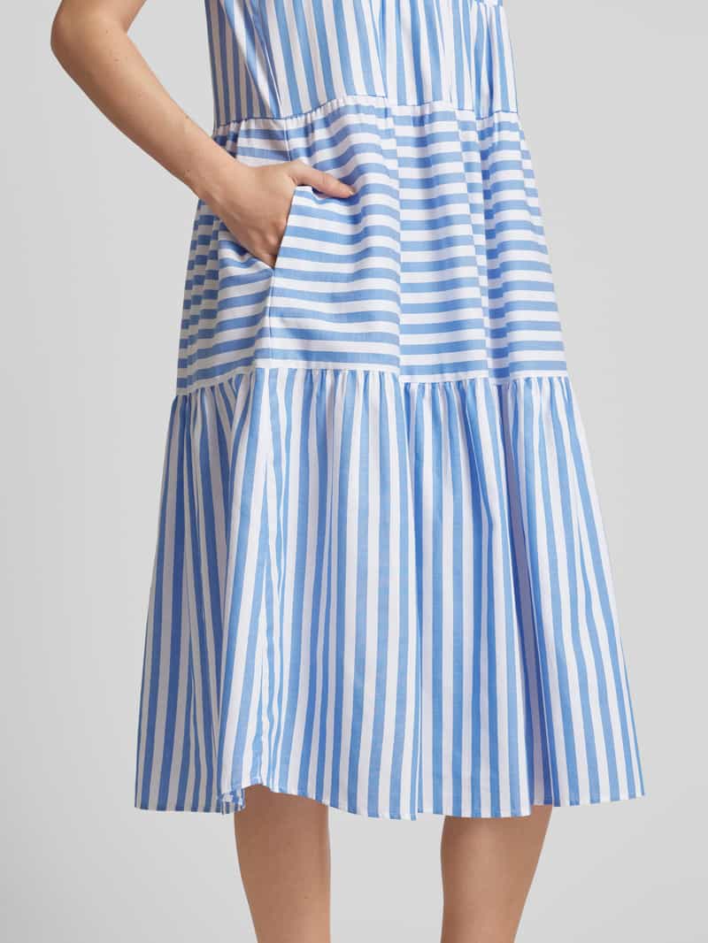 milano italy Midi-jurk met streepmotief