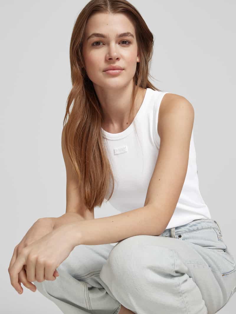 Joop! Tanktop met ribboorden