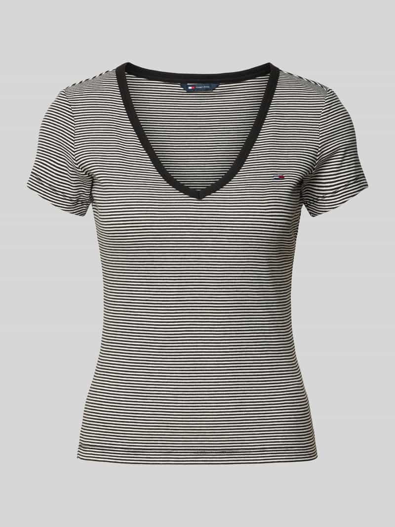 Tommy Jeans Slim fit T-shirt van katoenmix