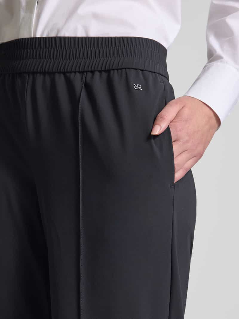 RAFFAELLO ROSSI Straight leg stoffen broek met vaste persplooien model 'COSMEA'