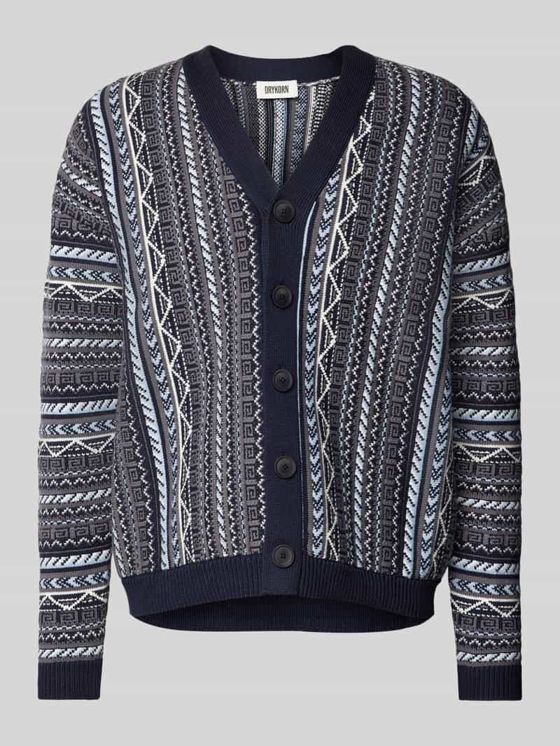 drykorn Gebreid jack met knoopsluiting model 'Nadir'