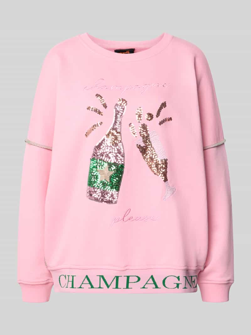 miss goodlife Sweatshirt met statementstitching en pailletten
