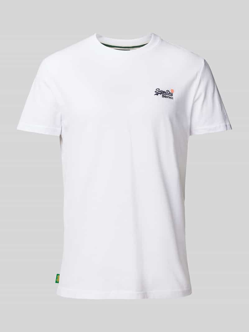 Superdry T-shirt met labelstitching
