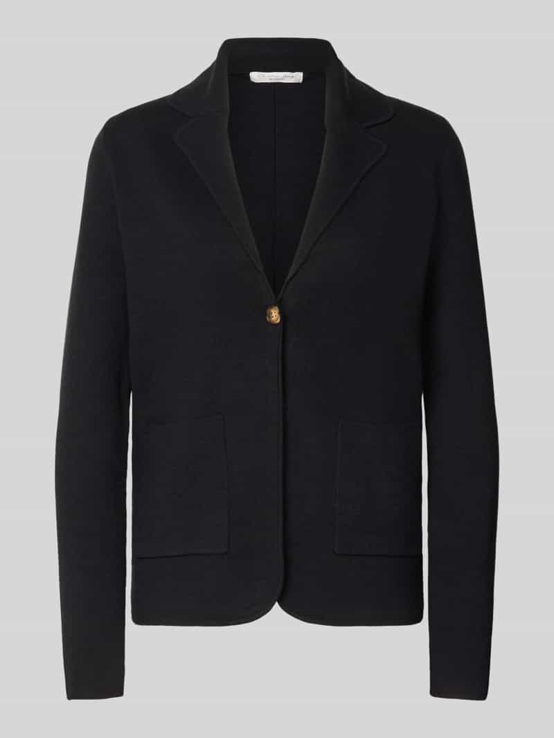 Christian Berg Woman regular fit cardigan van viscosemix met reverskraag