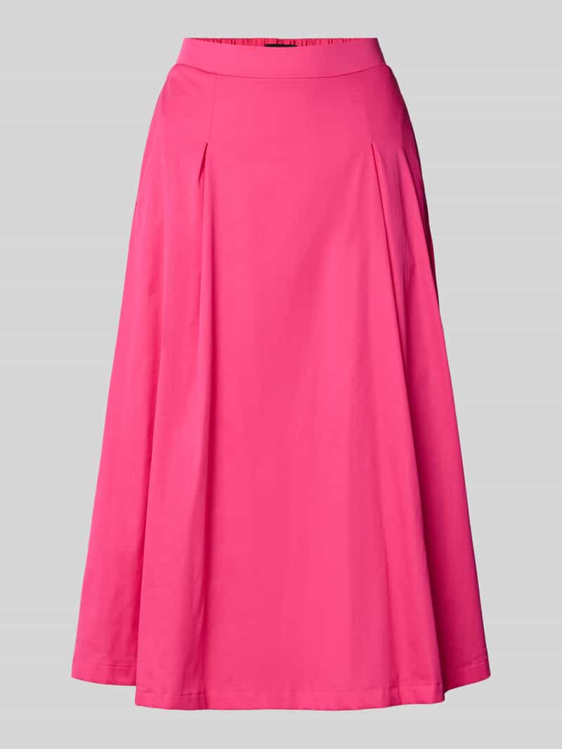 s.Oliver BLACK LABEL Uitlopende midirok van popeline
