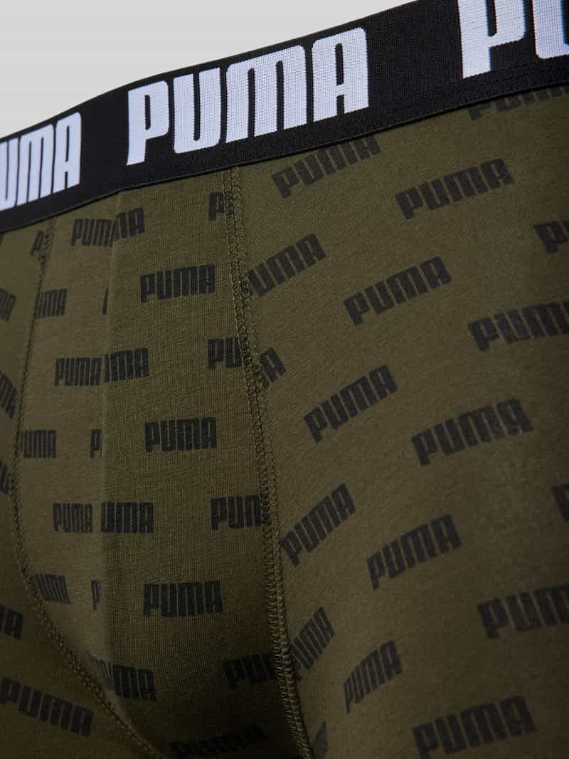 Puma Boxershort met elastische band met label in een set van 2 stuks