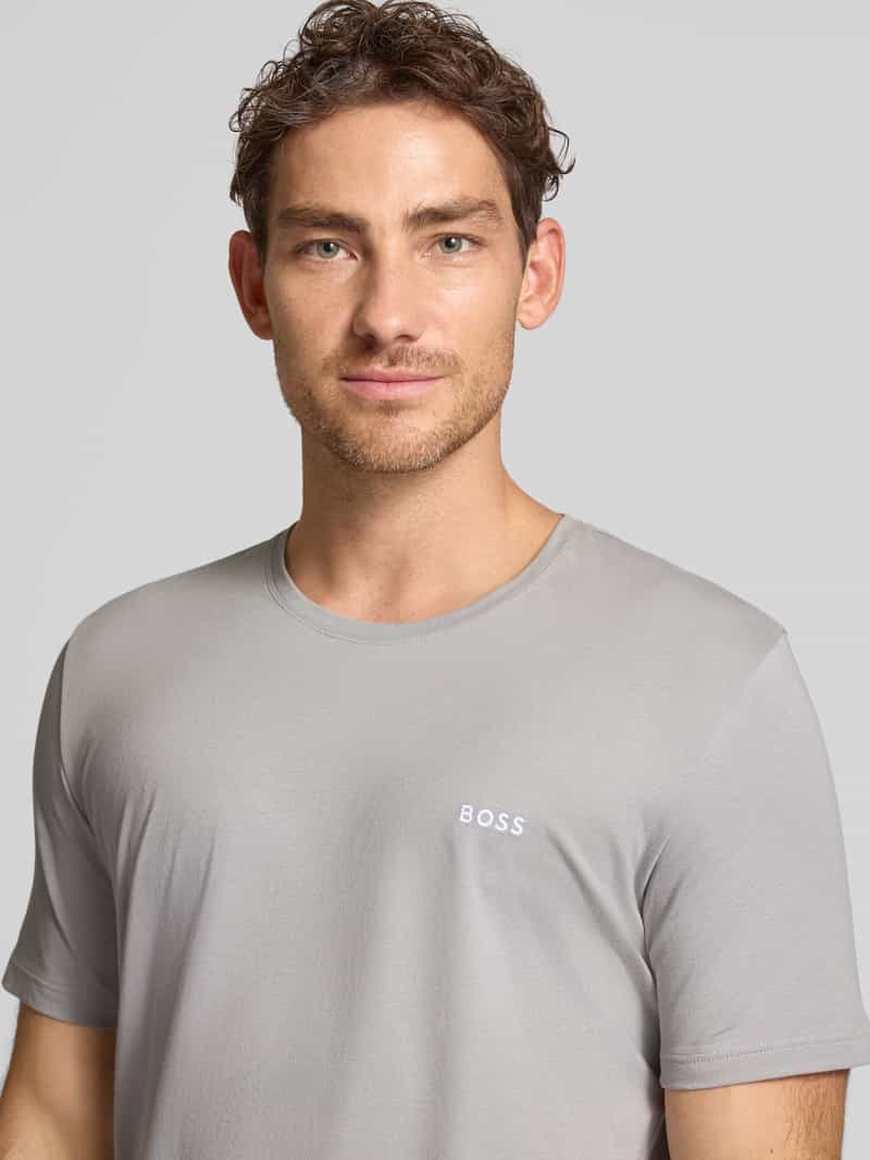 Boss Regular fit T-shirt van mix van katoen en elastaan