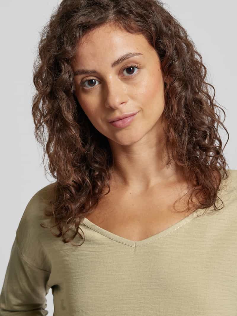 QS Shirt met 3 4-mouwen en extra brede schouders