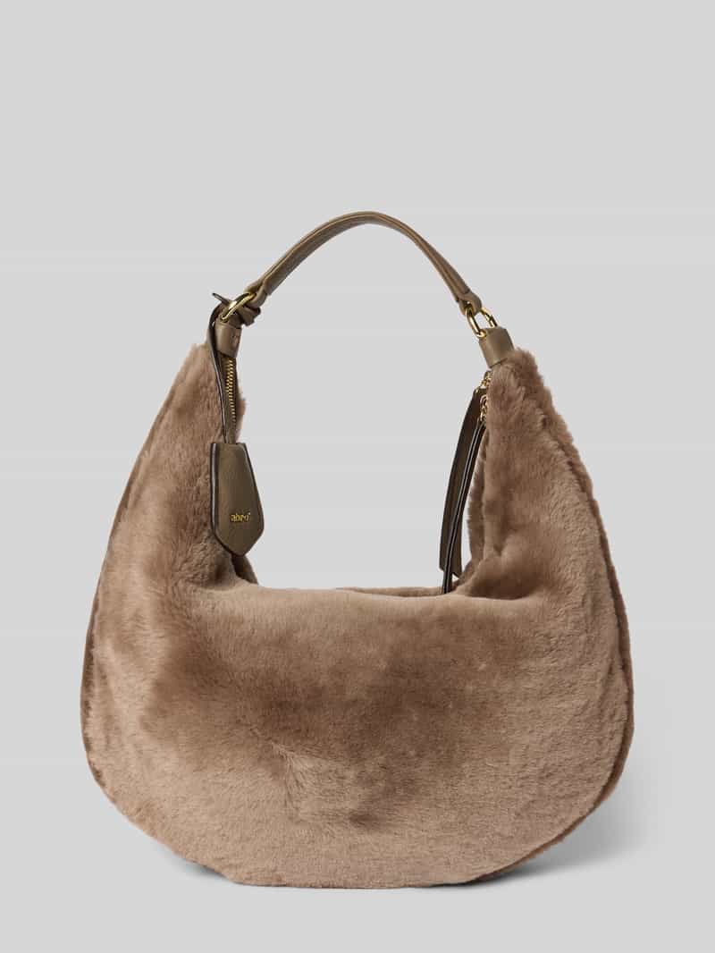 abro Handtas van leer met imitatiebont model 'NANA'