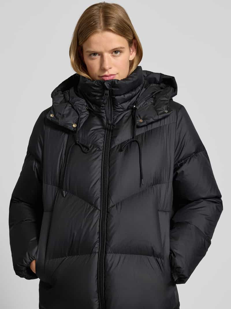 Marc O'Polo DENIM Relaxed fit lange donsjas met afneembare capuchon