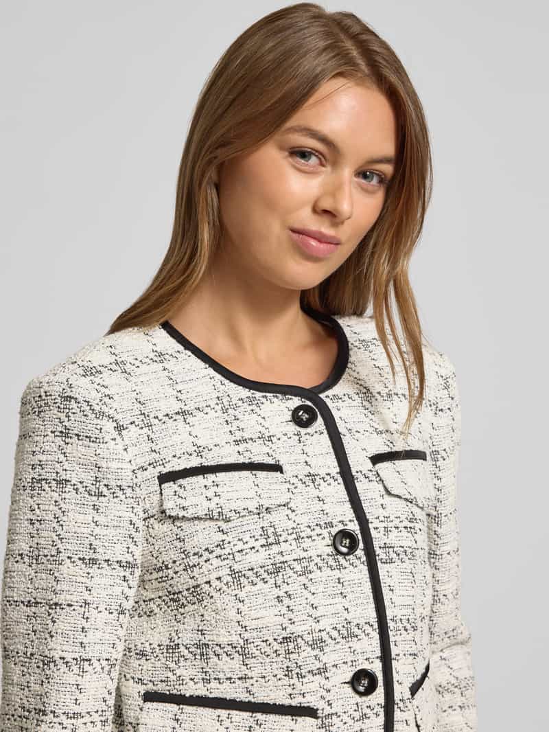Marc Cain Regular fit blazer met paspelzakken