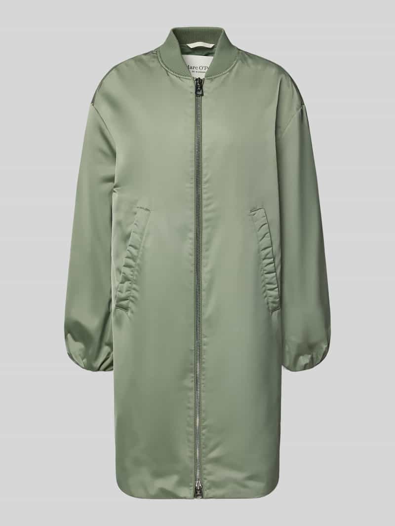 regular fit blouson-lange jas met college-kraag