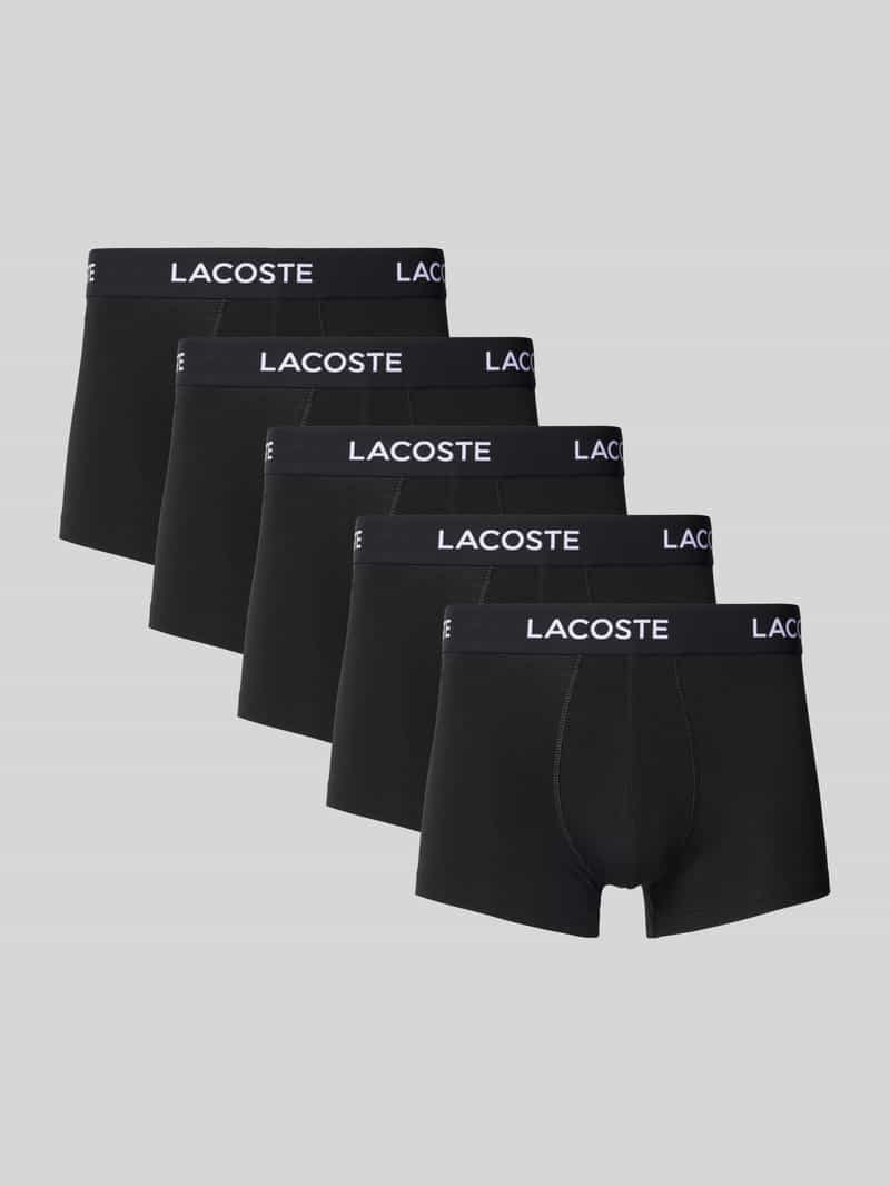 Lacoste Boxershort met elastische band met logo in een set van 5 stuks