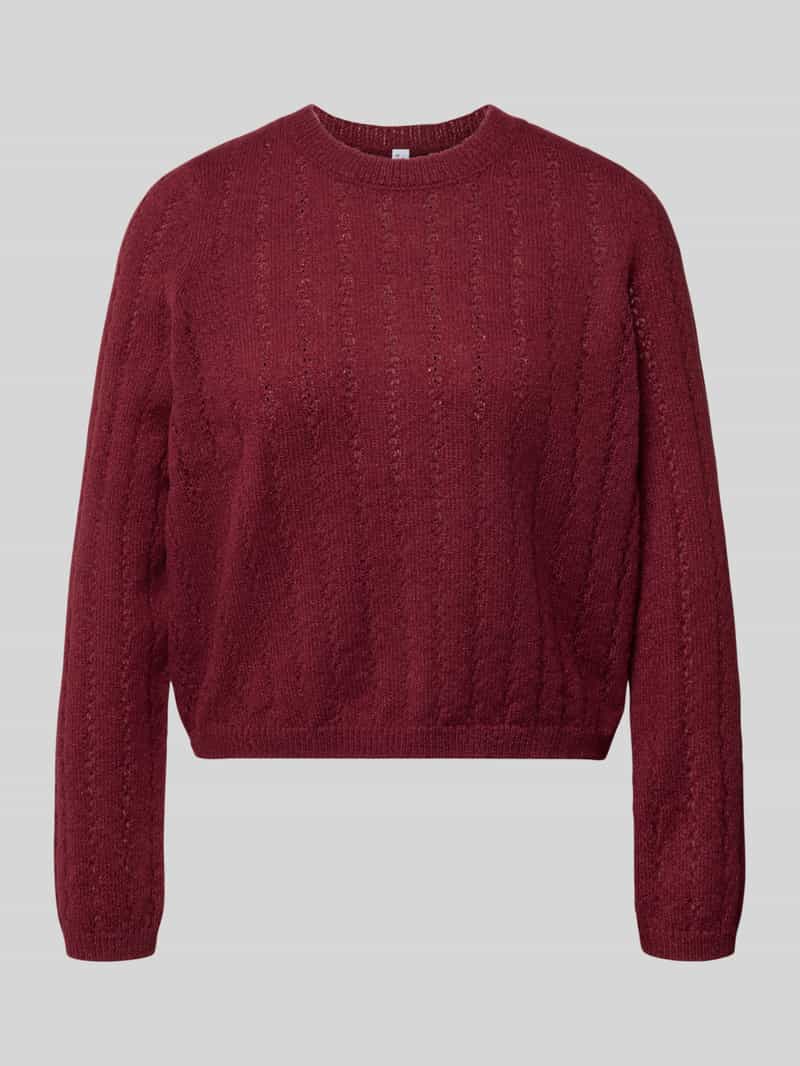 Pieces Regular fit pullover met geribde mouwboordjes model 'ADA'