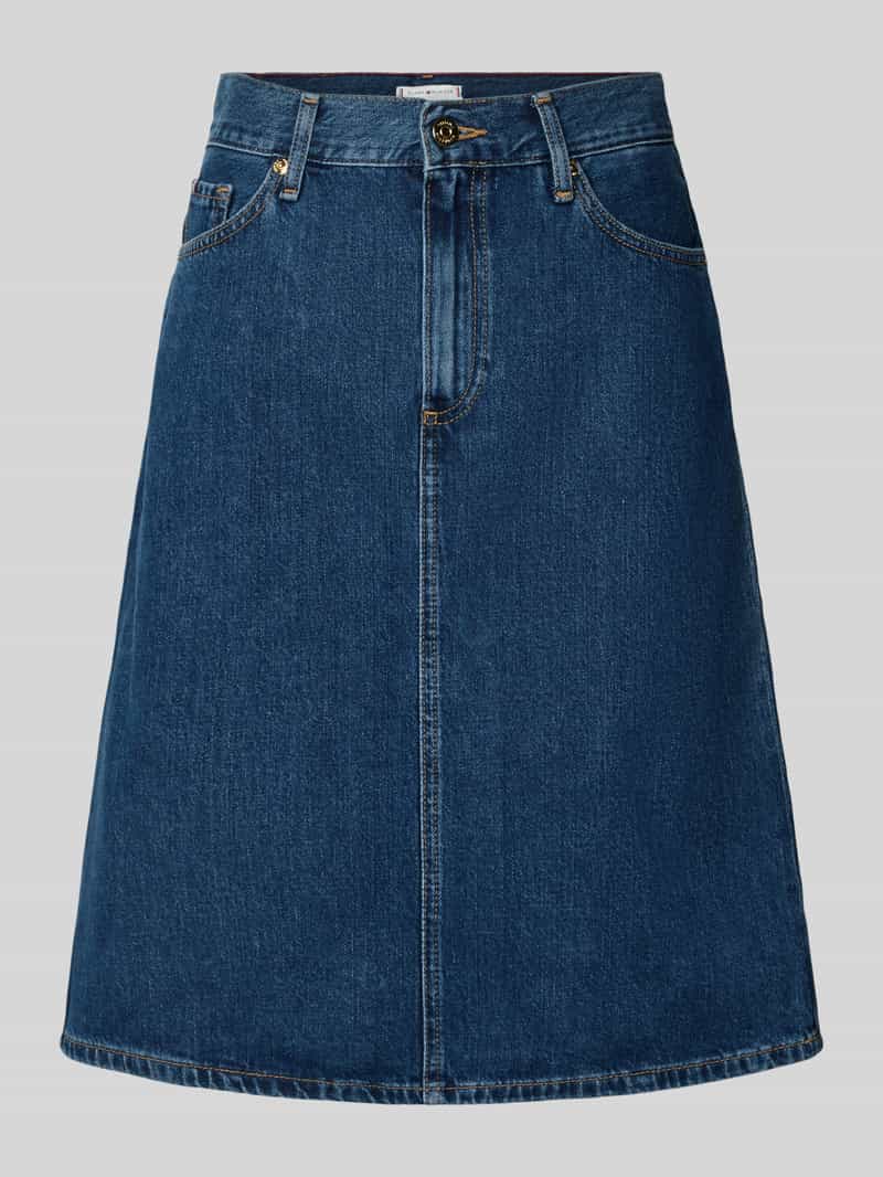 Tommy Hilfiger Straight fit jeansrok met middelhoge band