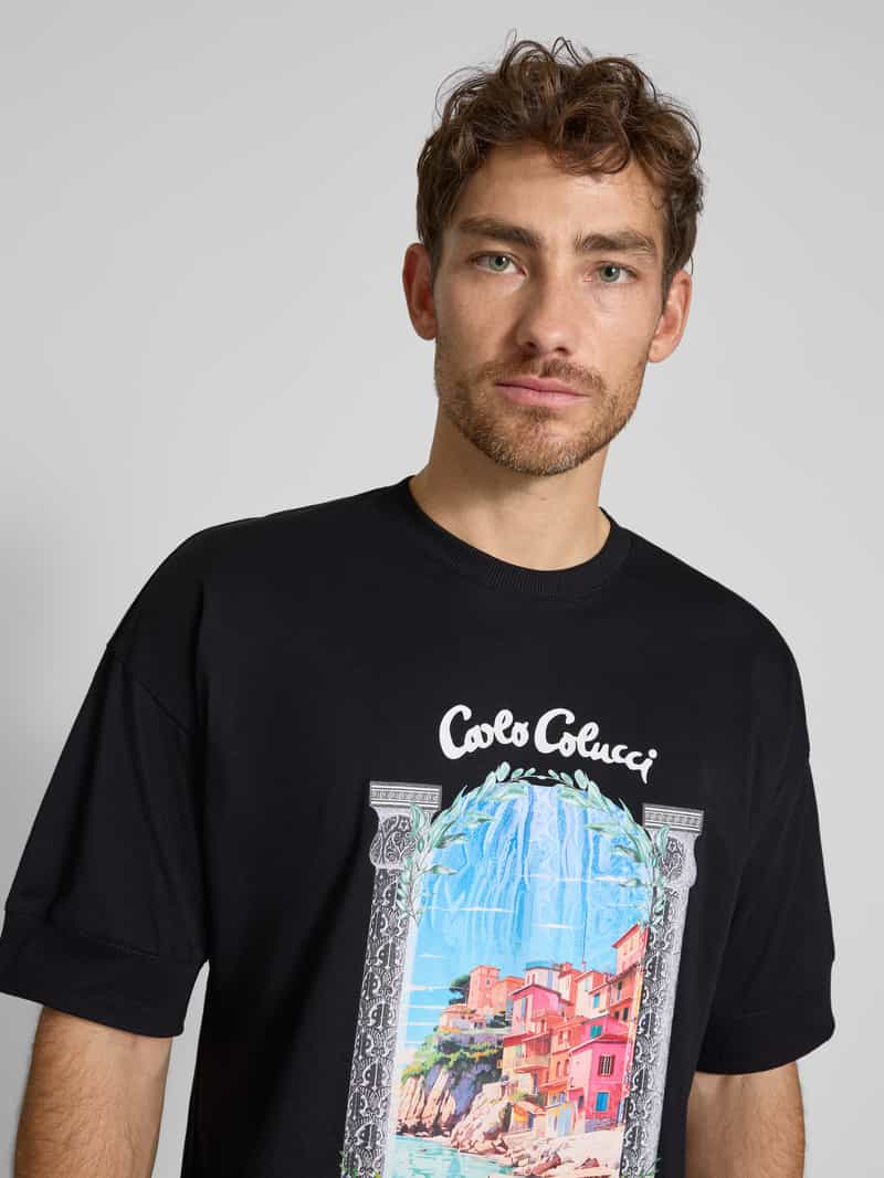 carlo colucci Oversized T-shirt met labelprint