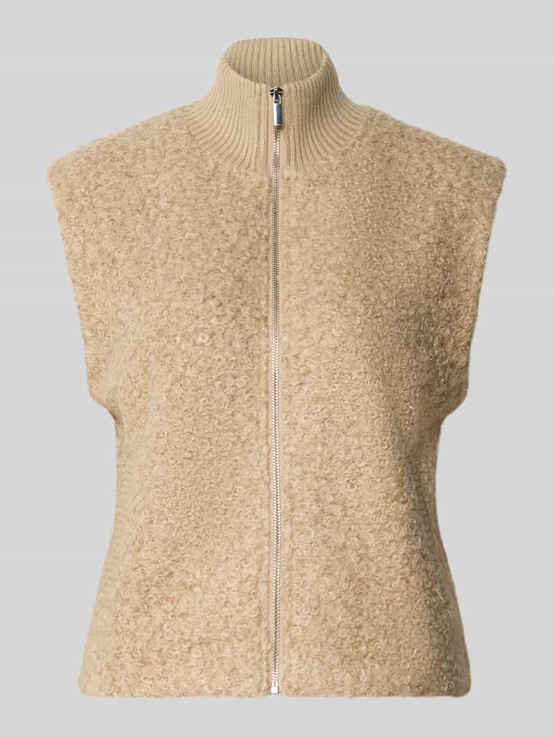 Opus Gilet met opstaande kraag en steekzakken model 'Guluni'