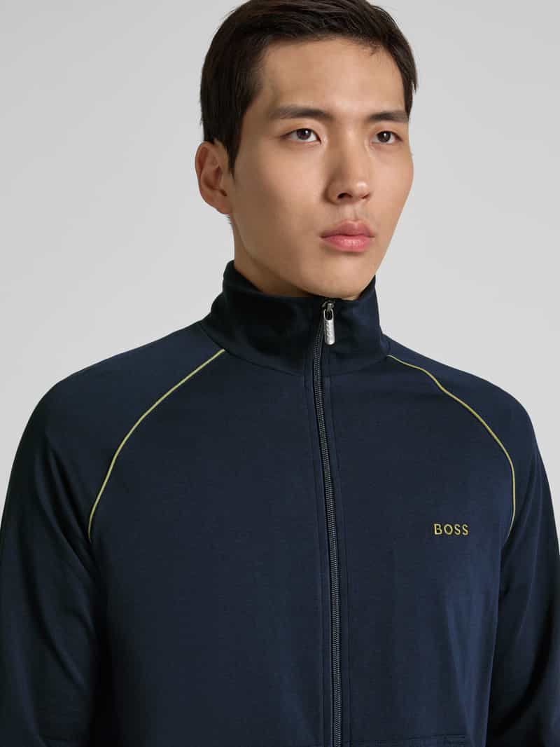 Boss Sweatjack met labelstitching model 'Mix&Match'