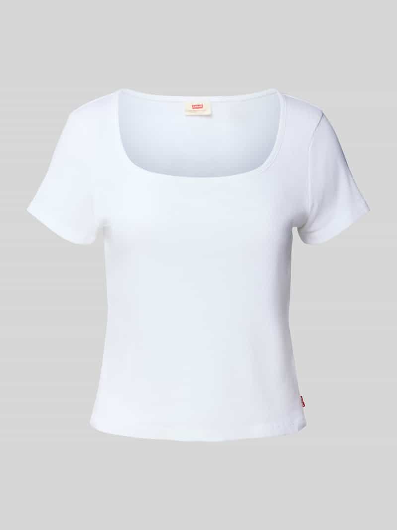 Levi's T-shirt met labeldetail en diepe ronde hals