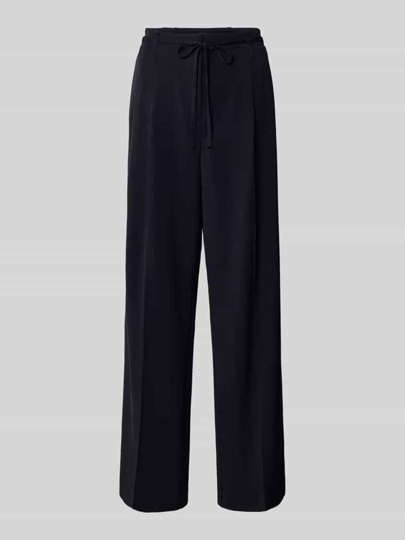 Broek met wijde benen en Strikceintuur