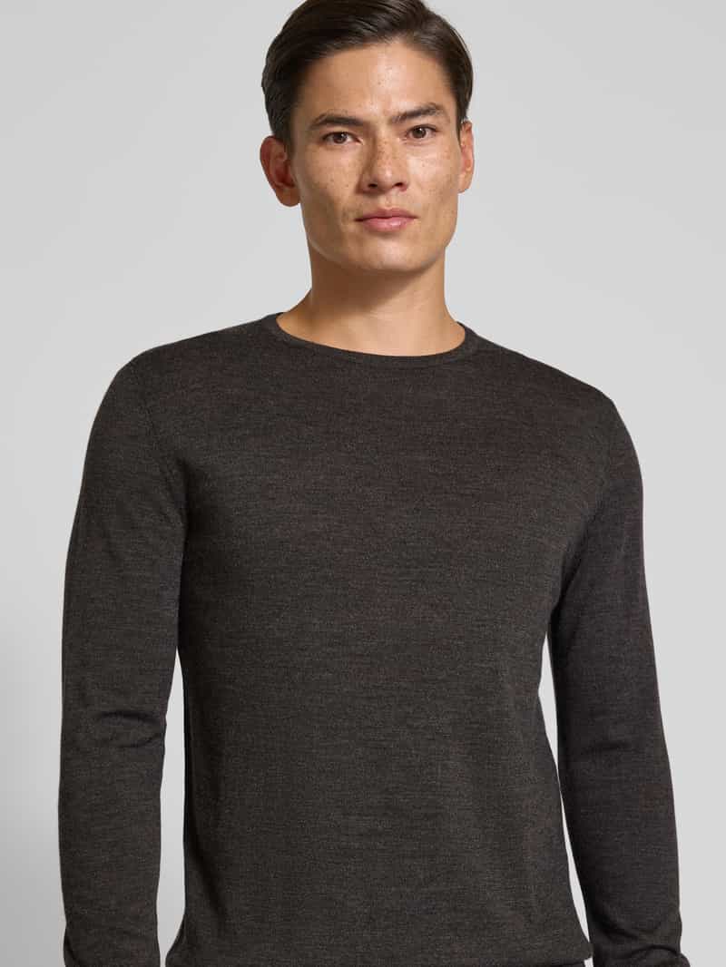 Profuomo Wollen pullover met ronde hals