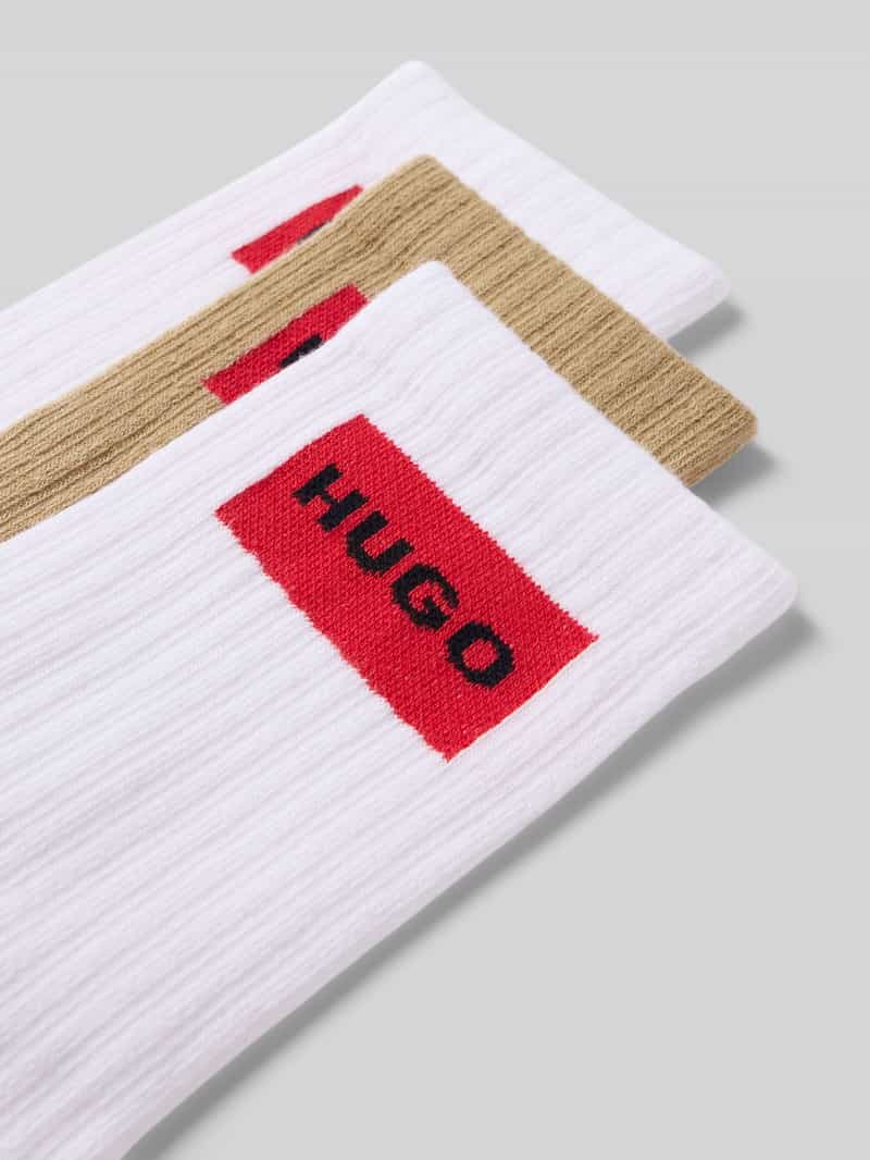 HUGO Sokken met labeldetail in een set van 3 paar