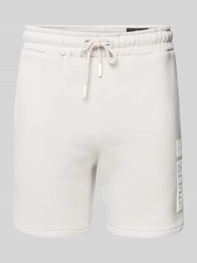 alpha industries Sweatshorts met elastische band en tunnelkoord