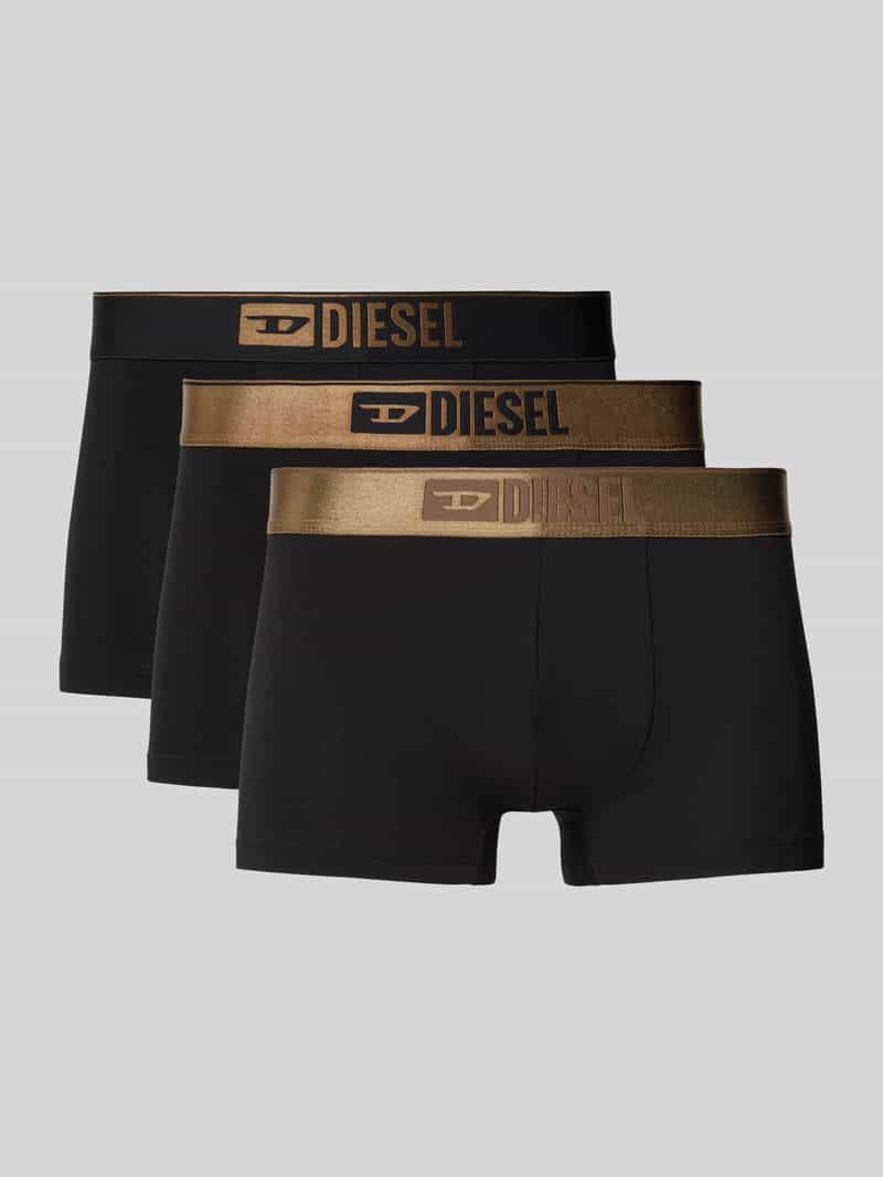 Diesel Boxershort met elastische band met logo in een set van 3 stuks model 'DAMIEN'