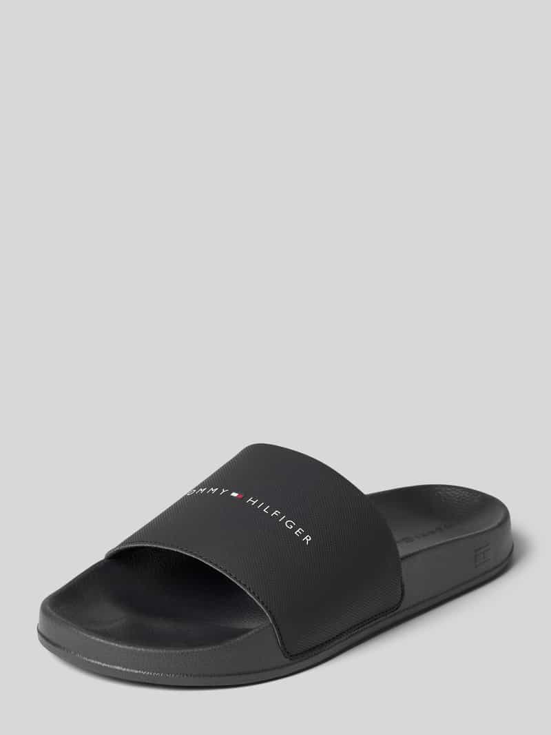 Badslippers met labelprint