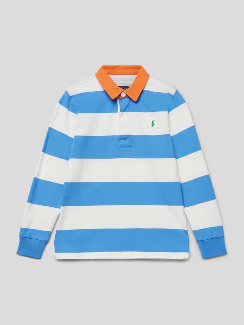 Polo Ralph Lauren Kids Poloshirt in design met lange mouwen en streepmotief